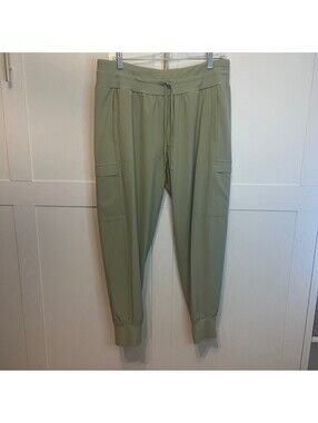 Calia by Carrie Underwood Cargo Jogger Pants Women's Large Sage Green Travel